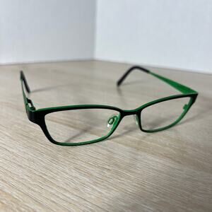 Bevel 8654 Mashie BKIG Eyeglasses Black Green Frames Only 50-15 Japan